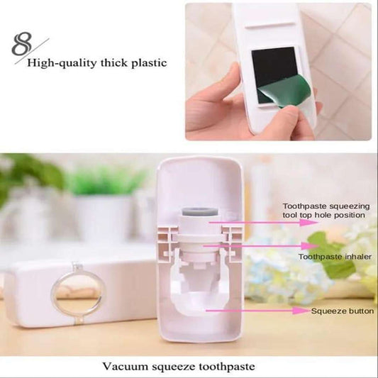 Toothpaste Dispenser and Brush Holder